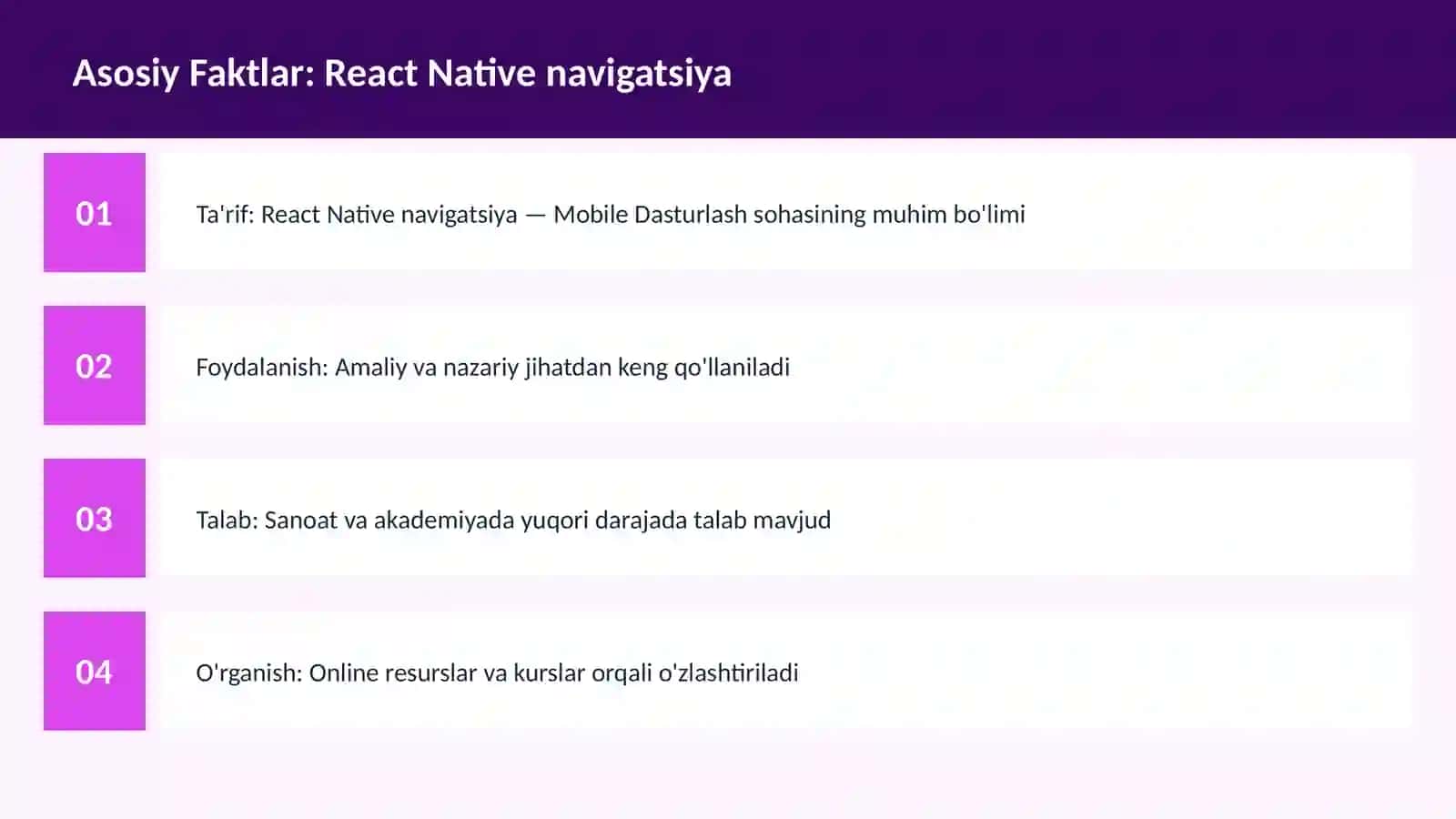 React Native navigatsiya 3