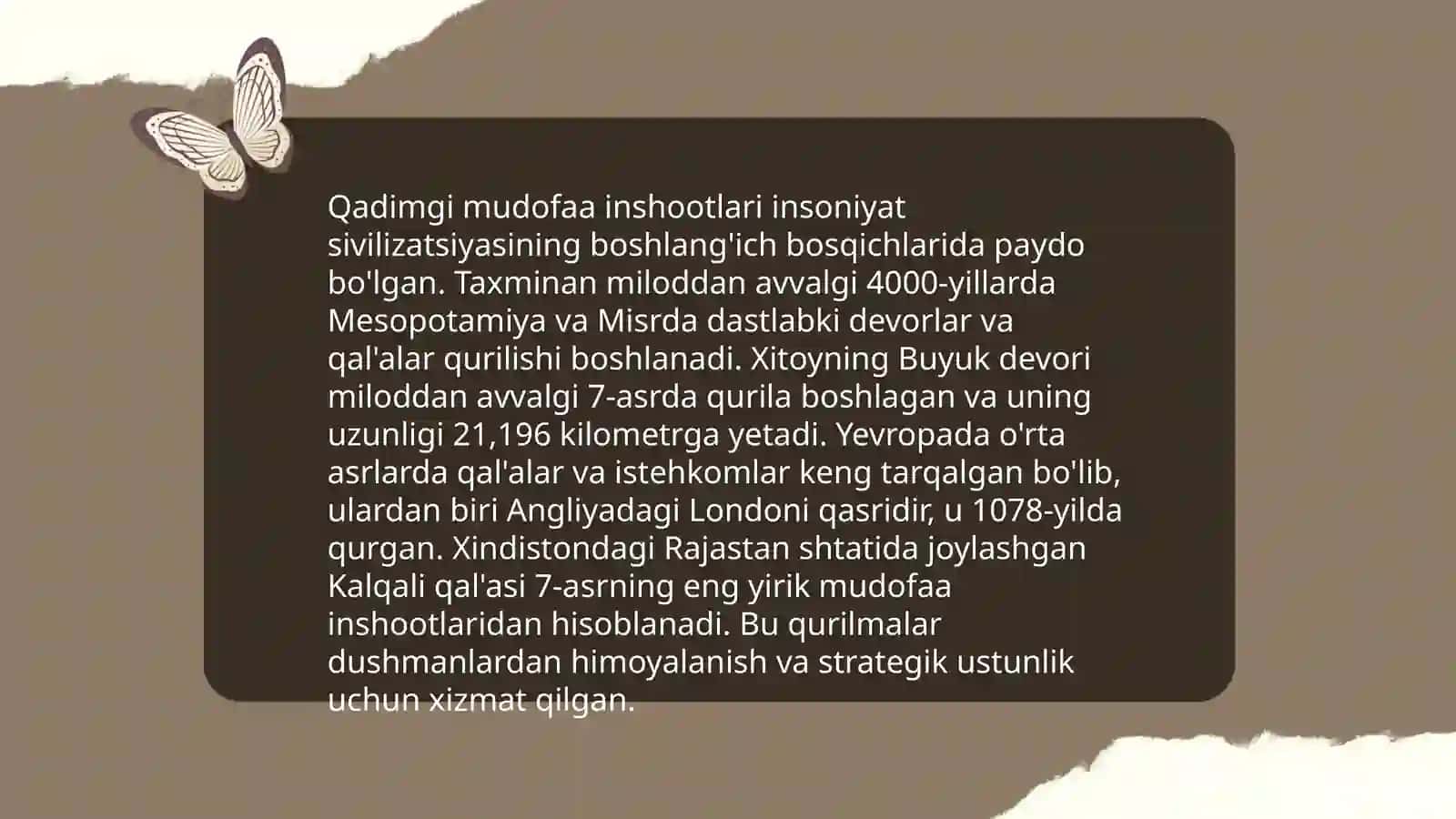 Qadimgi mudofaa inshootlari tarixi 3
