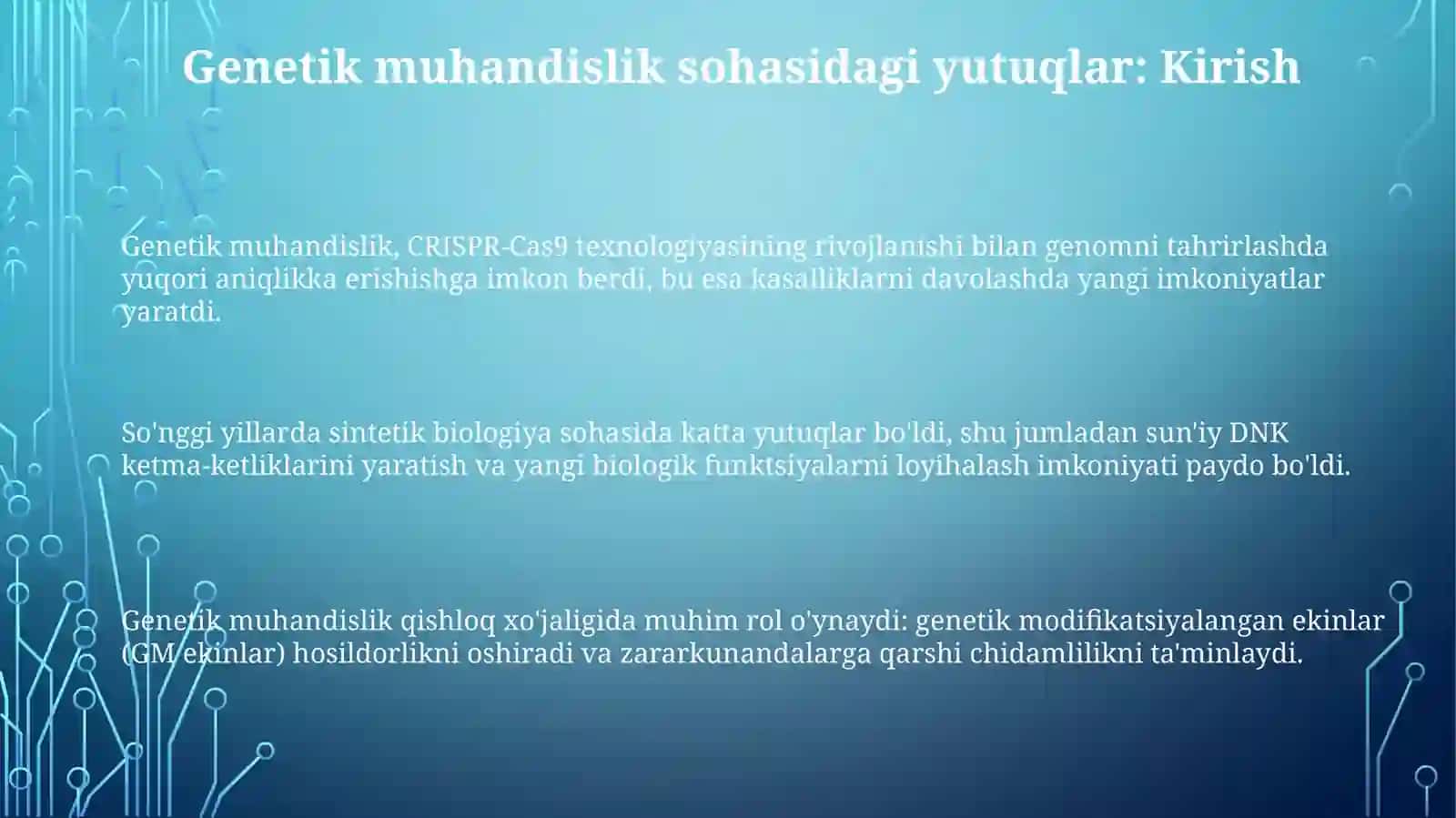 Genetik muhandislik sohasida erish8lgan yutuqlar 3
