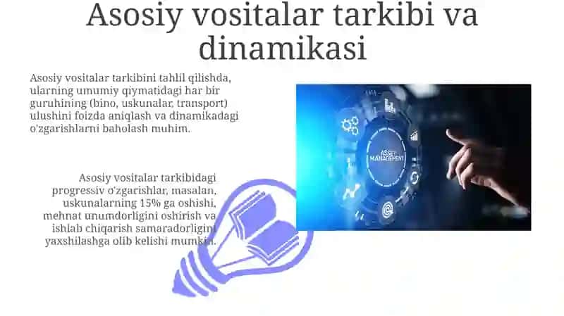 Korxonada asosiy vositalardan foydalanishning samaradorlik darajasi tahlili 3