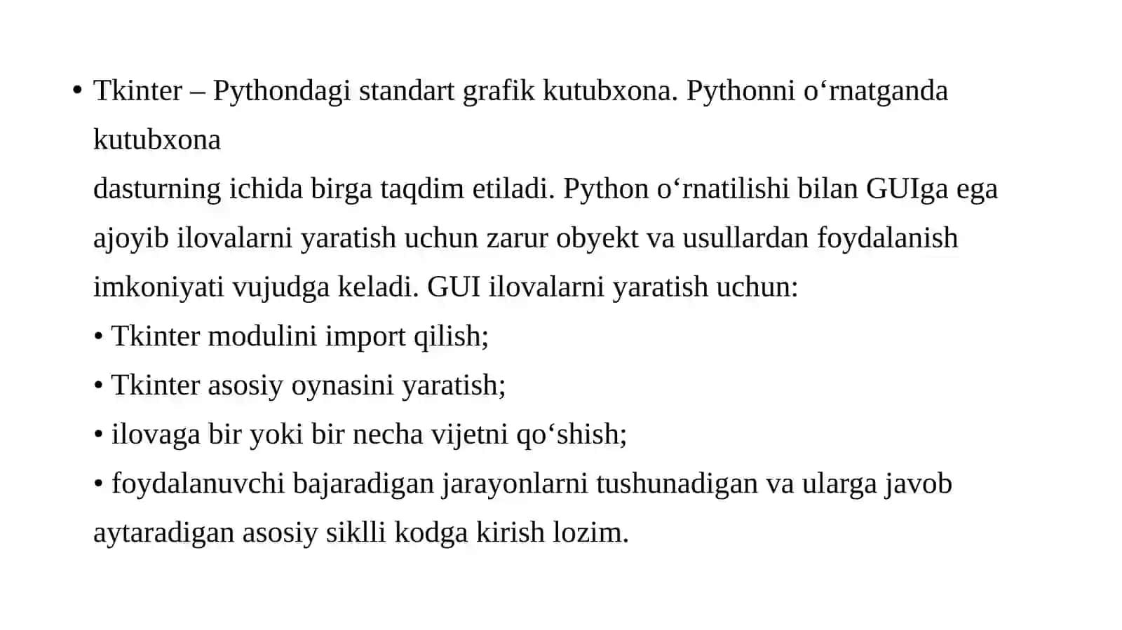 Tkinter yordamida grafik interfeys yaratish 3