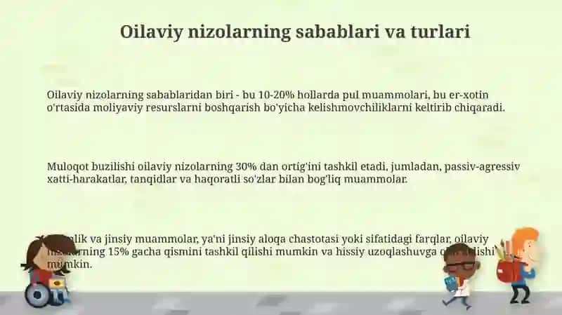 Oilaviy nizolar (er xotin muomolari) 3