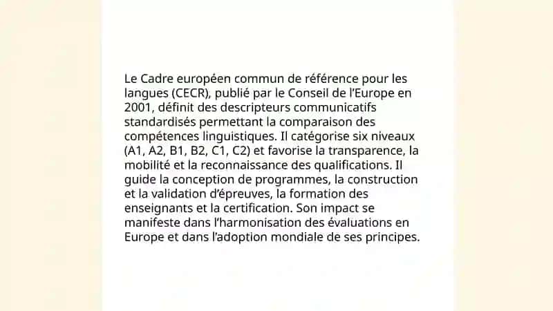 Les standards internationaux dans l’évaluation linguistique 3