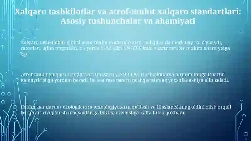 Xalqaro tashkilotlar va ekologik xalqaro standartlar 3