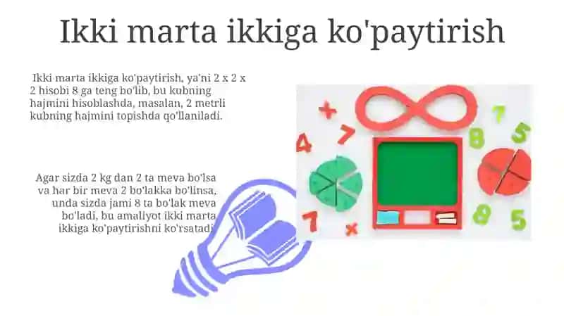 4 ga Ko'paytirish Amaliyoti 3