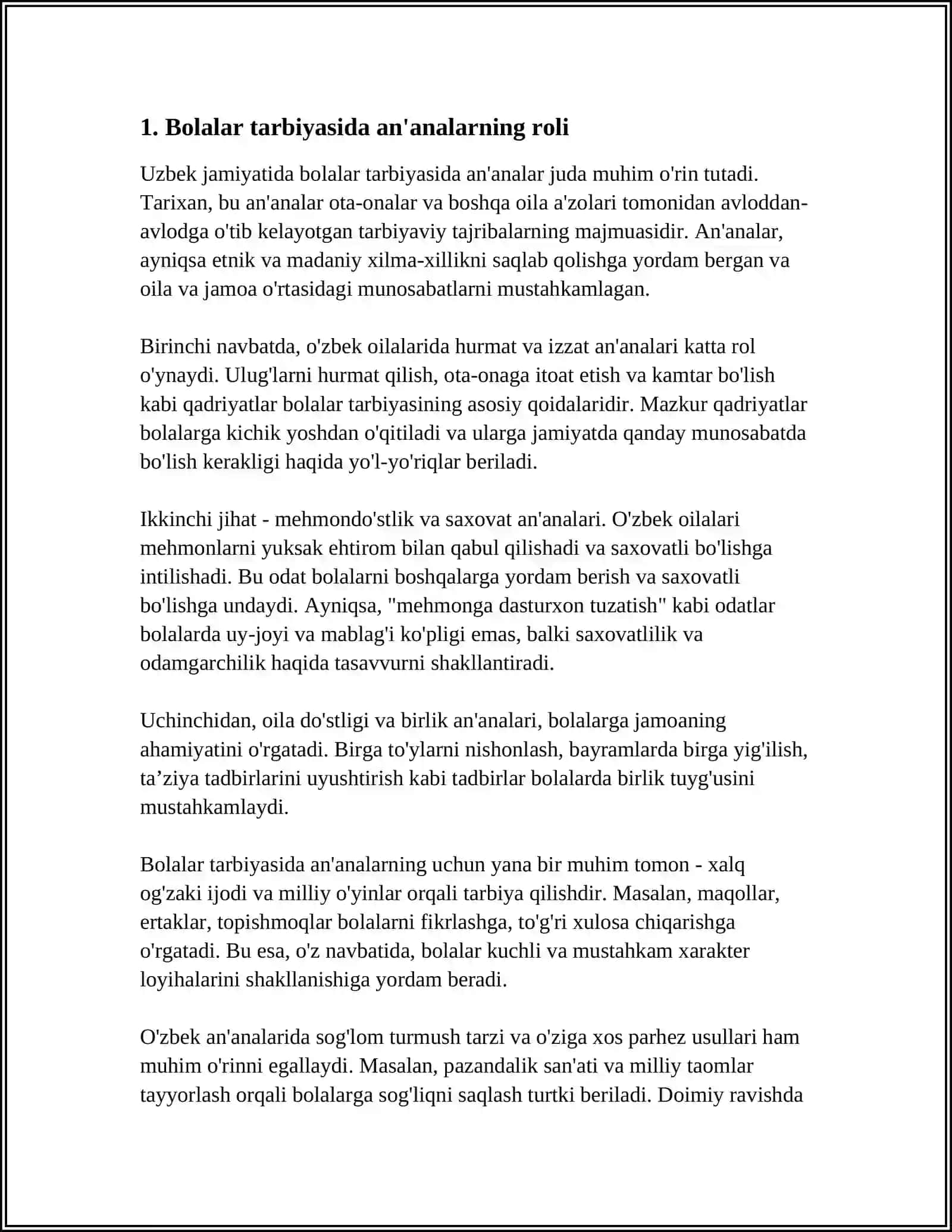 HAMDOʻSTLIK DAVLATLARI OILALARIDA TARBIYA JARAYONINI TASHKIL ETISH 3