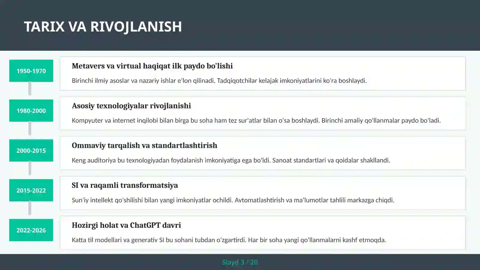 Metavers va virtual haqiqat 3
