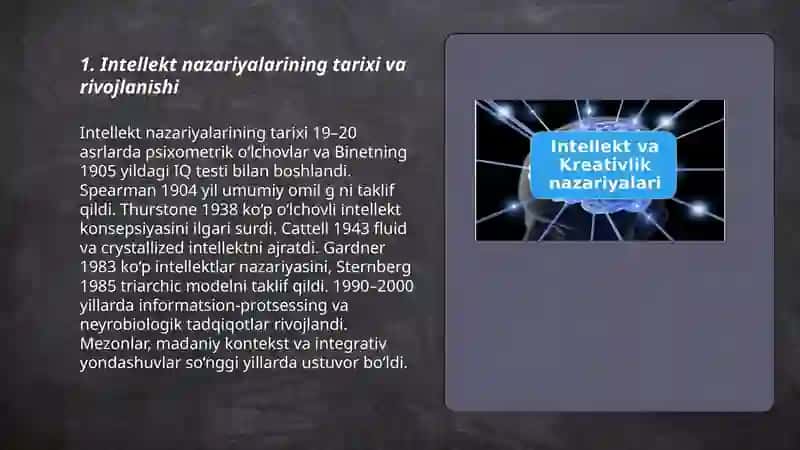 Intellekt va kreativlik nazariyasi 3
