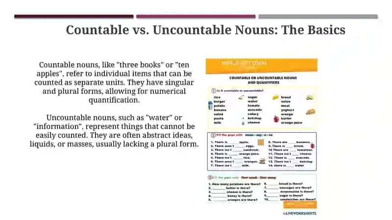 Countable & Uncountable Nouns: Understanding the Basics 3
