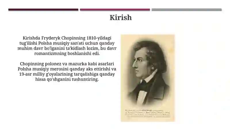 F.Shopen va Polyak musiqa san'ati 3
