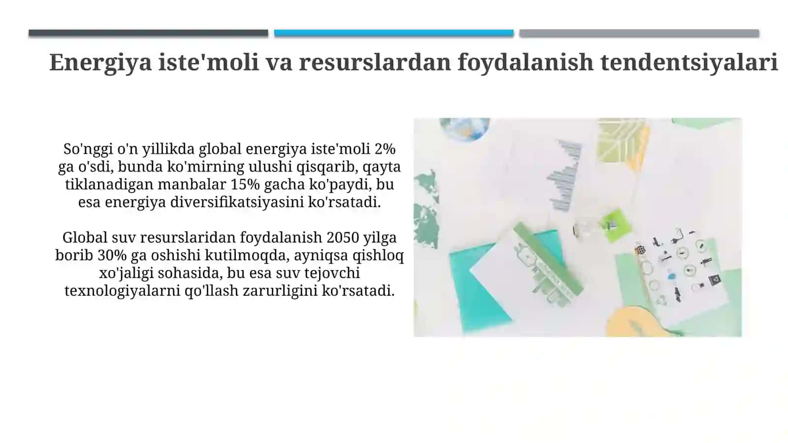 Energiya iste’moli va resurslardan foydalanish statistikasi 3