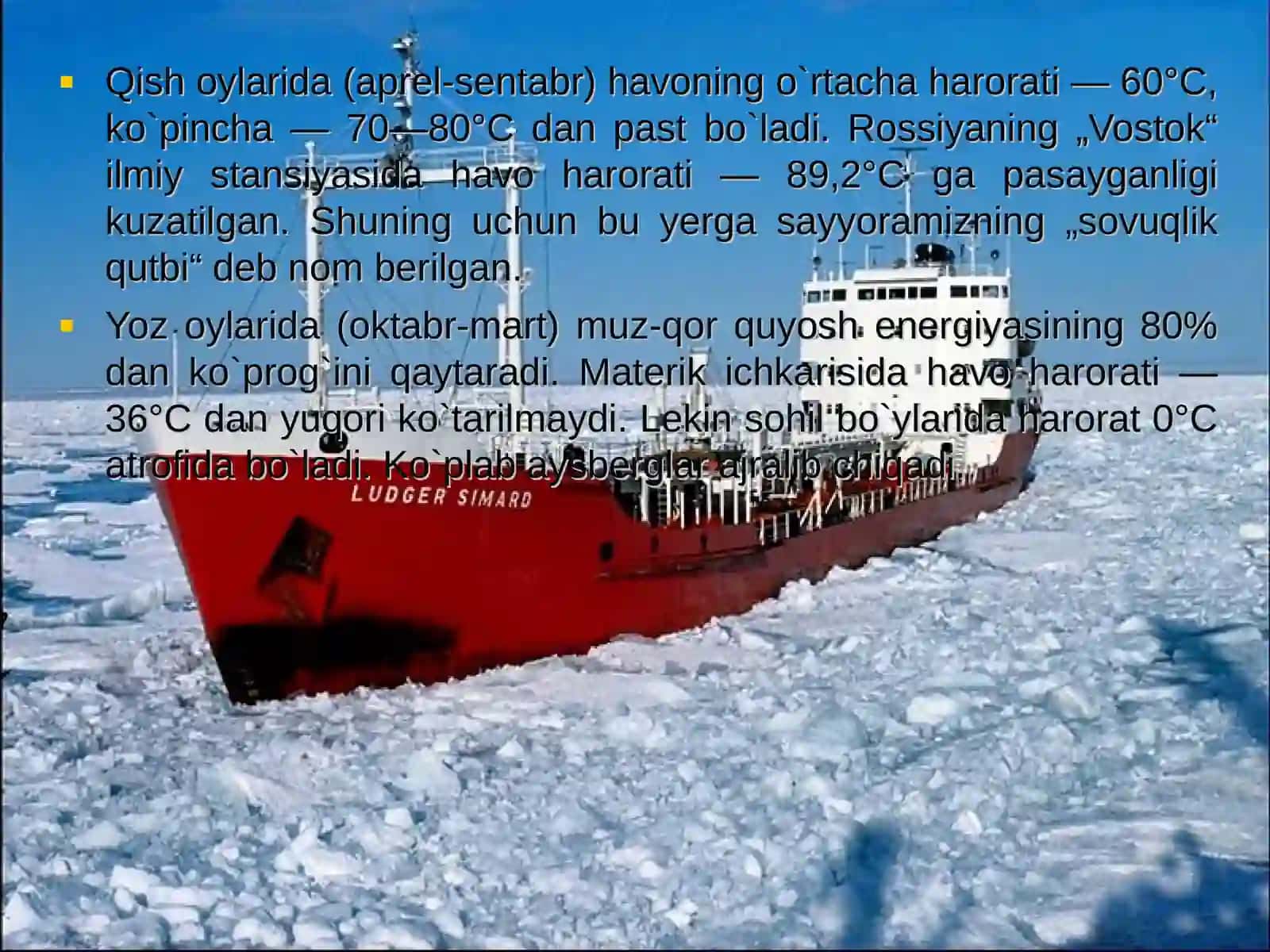 Antarktida materigining iqlimi, organik dunyosi 3