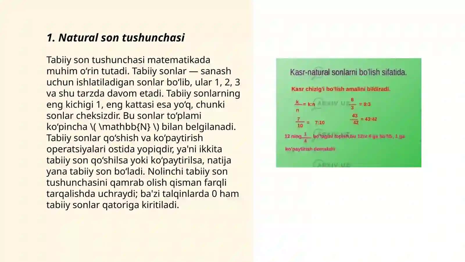 Natural sonlar 3
