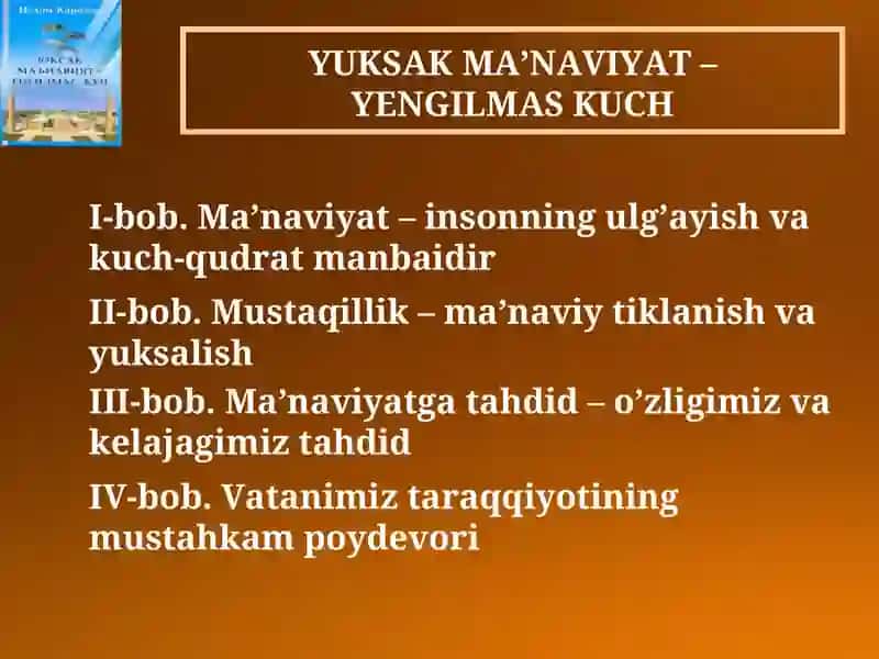 Yuksak ma’naviyat yengilmas kuch 3