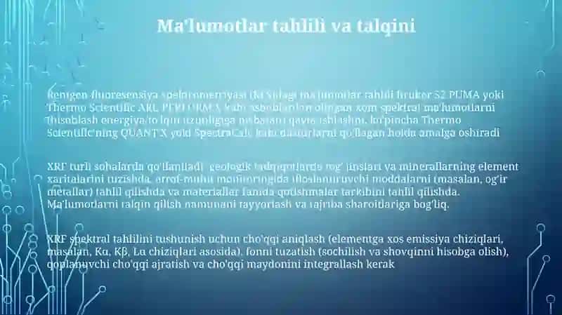 Rentgenofluoressent spektrometriya 3