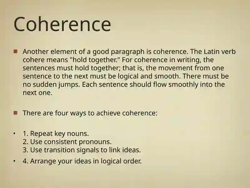 Unity and Coherence 3