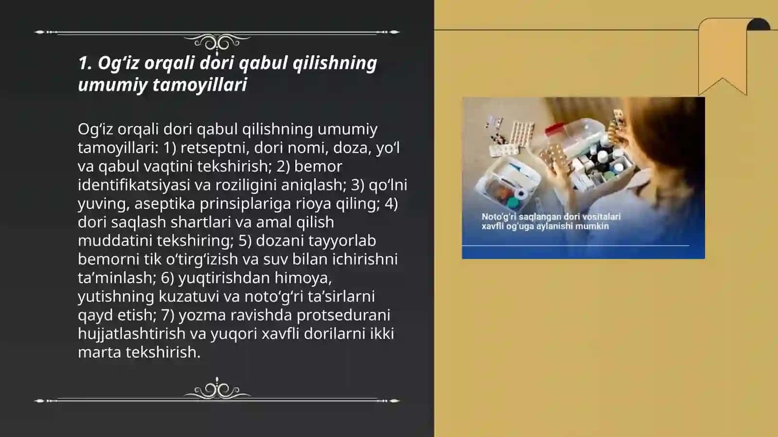 Dori vositalarini ogʻiz orqali qabul qilish texnikasi 3