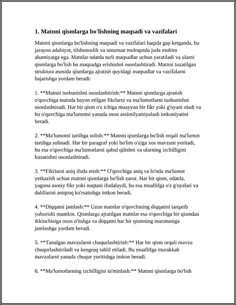 MATNNI QISMLARGA BOʻLISH TAMOYILLARI 3
