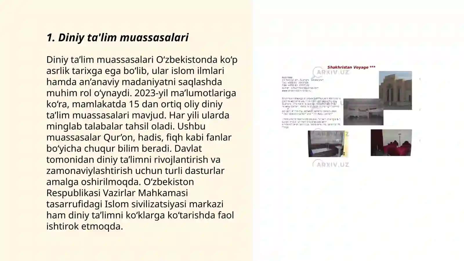 Diniy ta'lim muassasalari 3