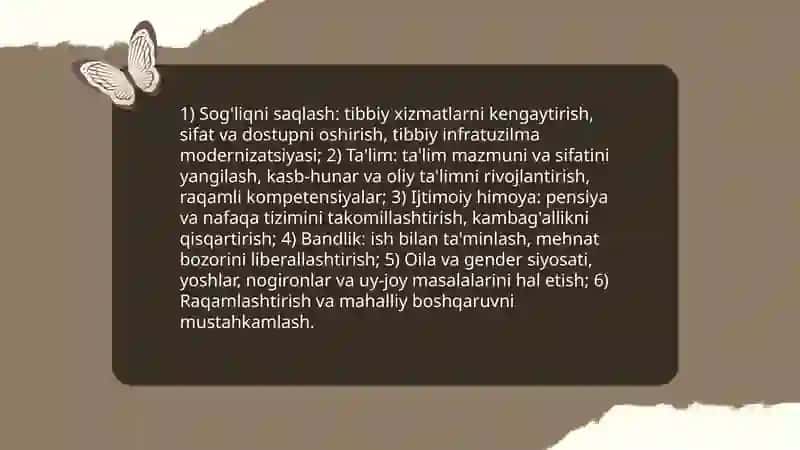 O'zbekistonda ijtimoiy sohada amalga oshirilayotgan o'zgarishlar mazmun va mohiyati 3