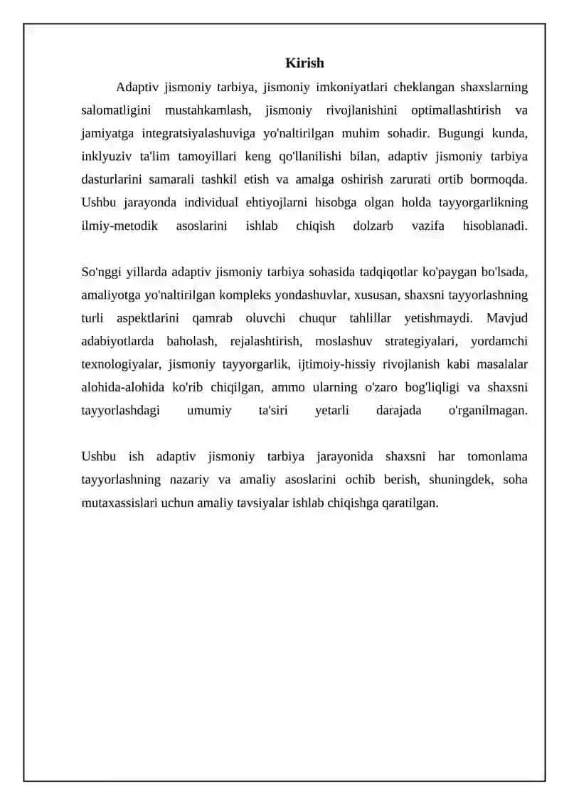 Adaptiv jismoniy tarbiya jarayonida shahsni tayorlash 3