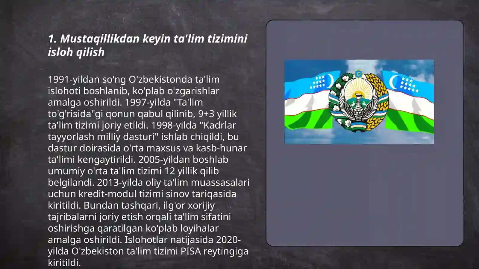 O‘zbekistonda mustaqillik yillarida taʼlim sohasidagi oʻzgarishlar 3