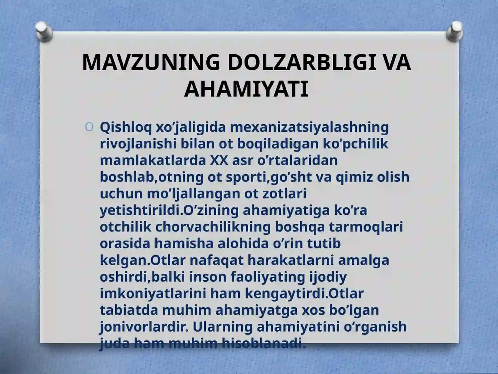 O’zbekistonda boqiladigan otzotlari va ularning ahamiyati 3