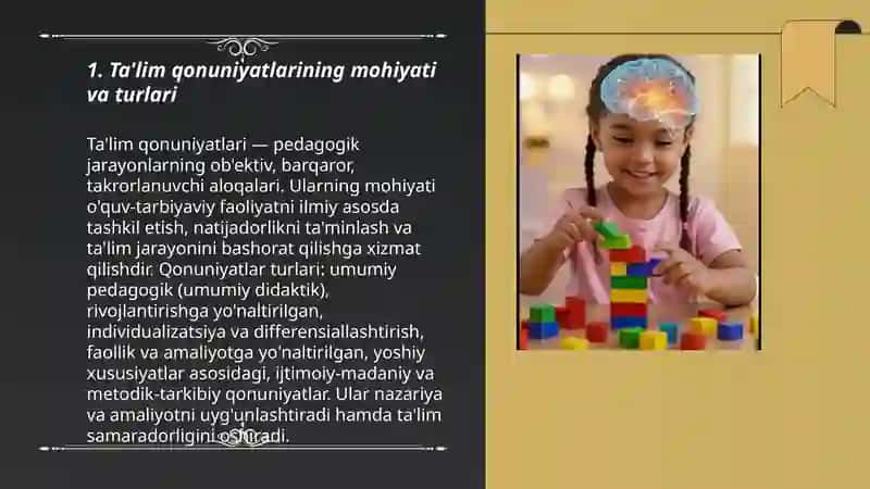 Ta'lim qonuniyatlari va tamoyillari 3