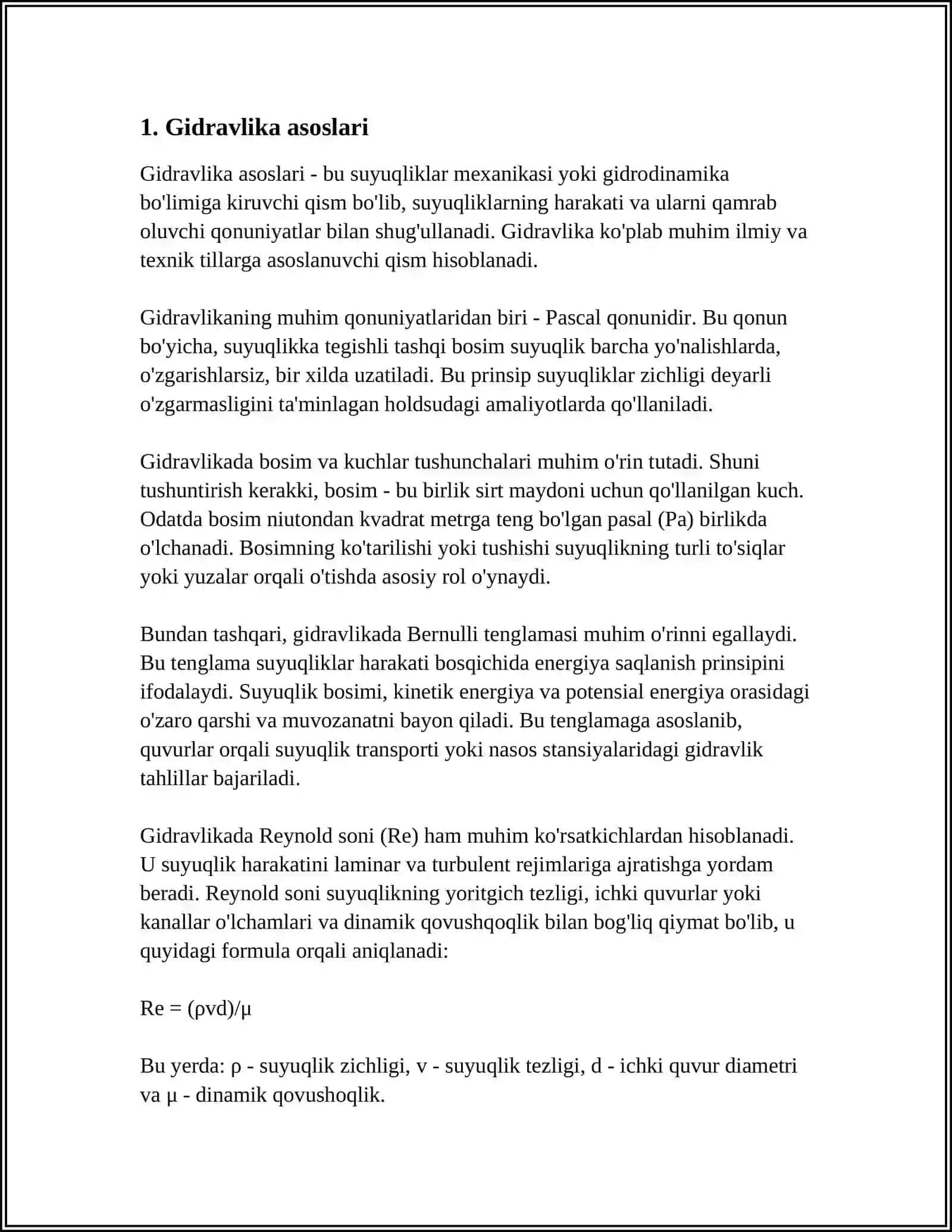GIDRAVLIKA VA GIDRAVLIK YURITMALAR 3