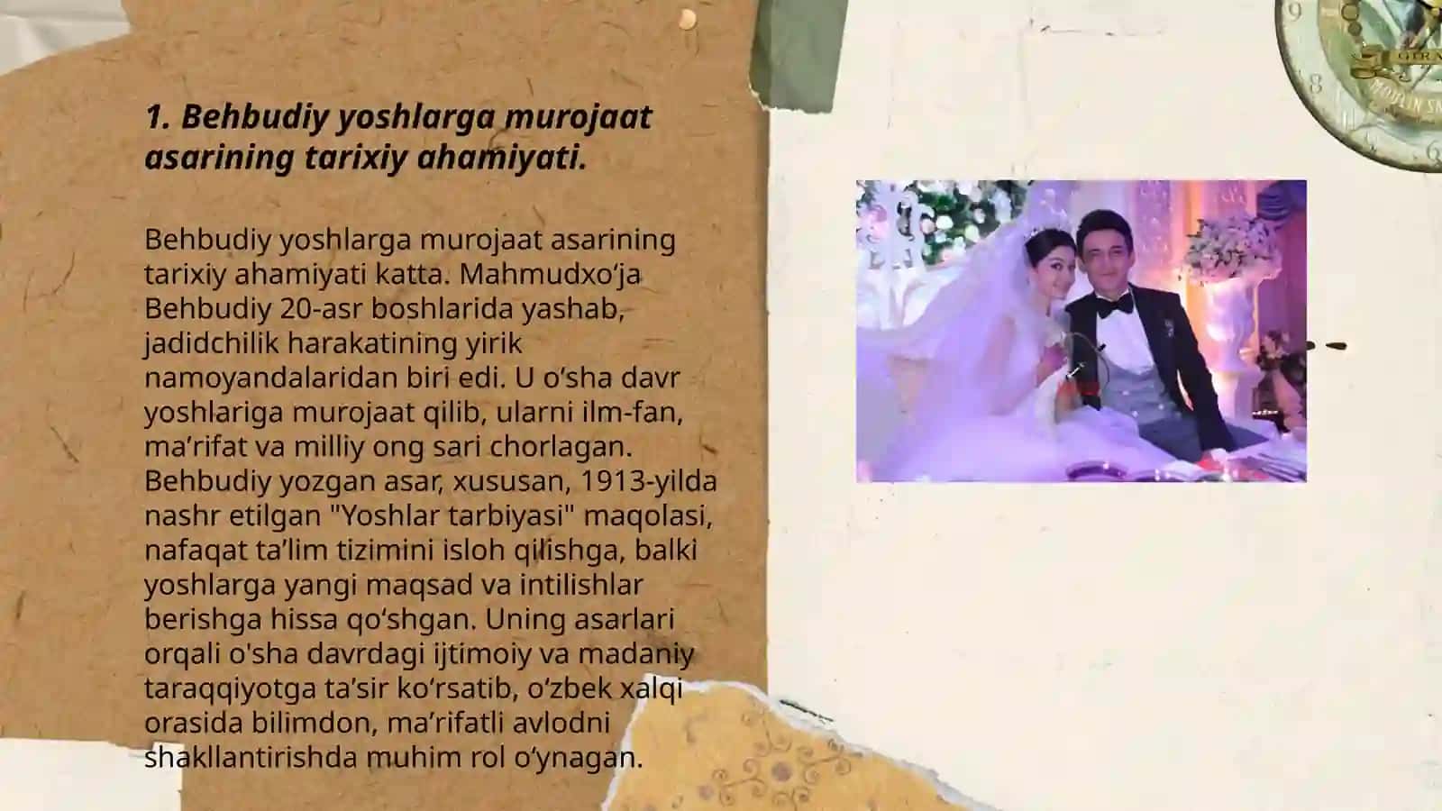 Behbudiy yoshlarga murojaat va aziz yoshlarga murojaat kitobini taxlil qilish 3