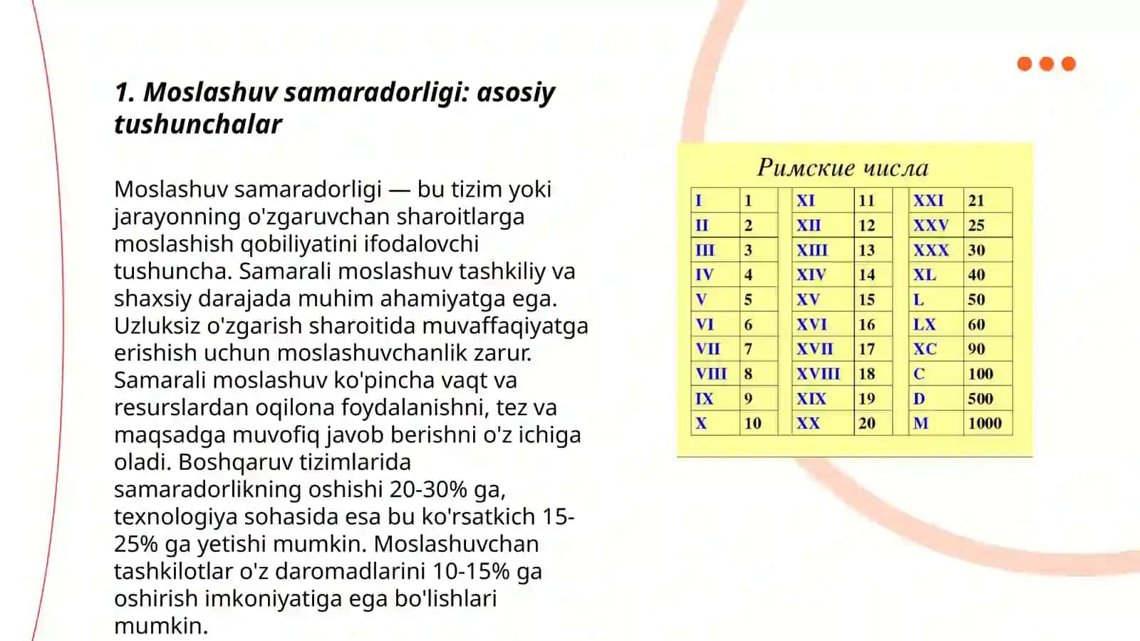 Moslashuv samaradorligi 3