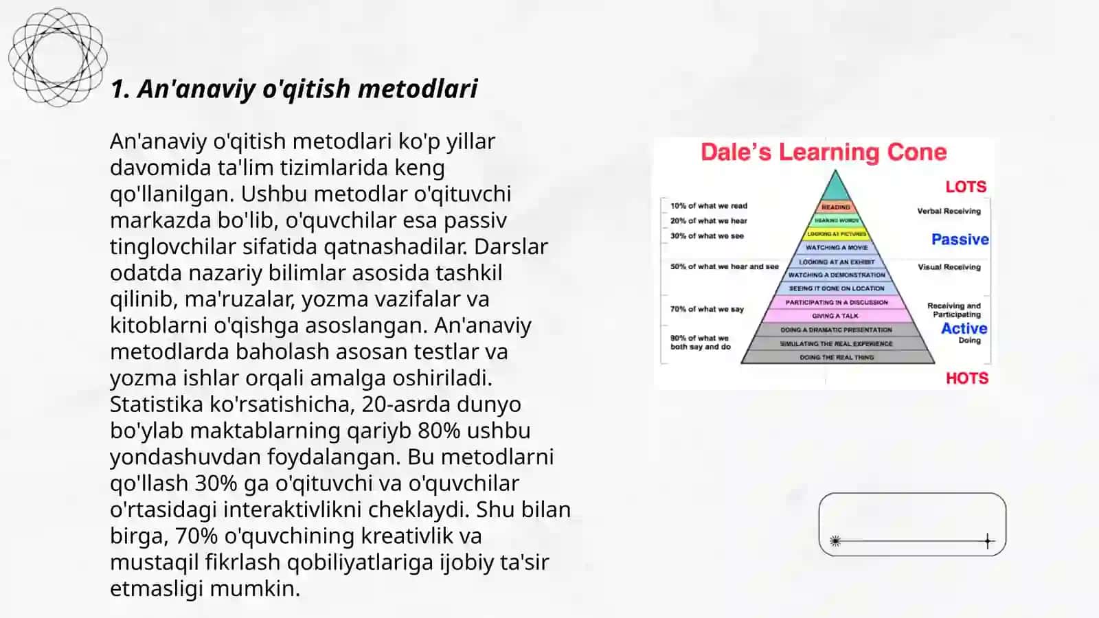 Oʻqitish metodlarining tasnifi 3