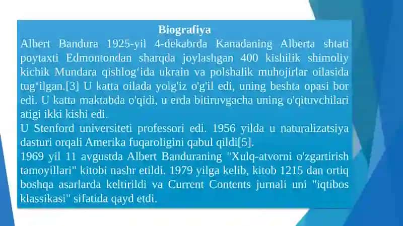 Xulq-atvorni o'zgartirish tamoyillari 3