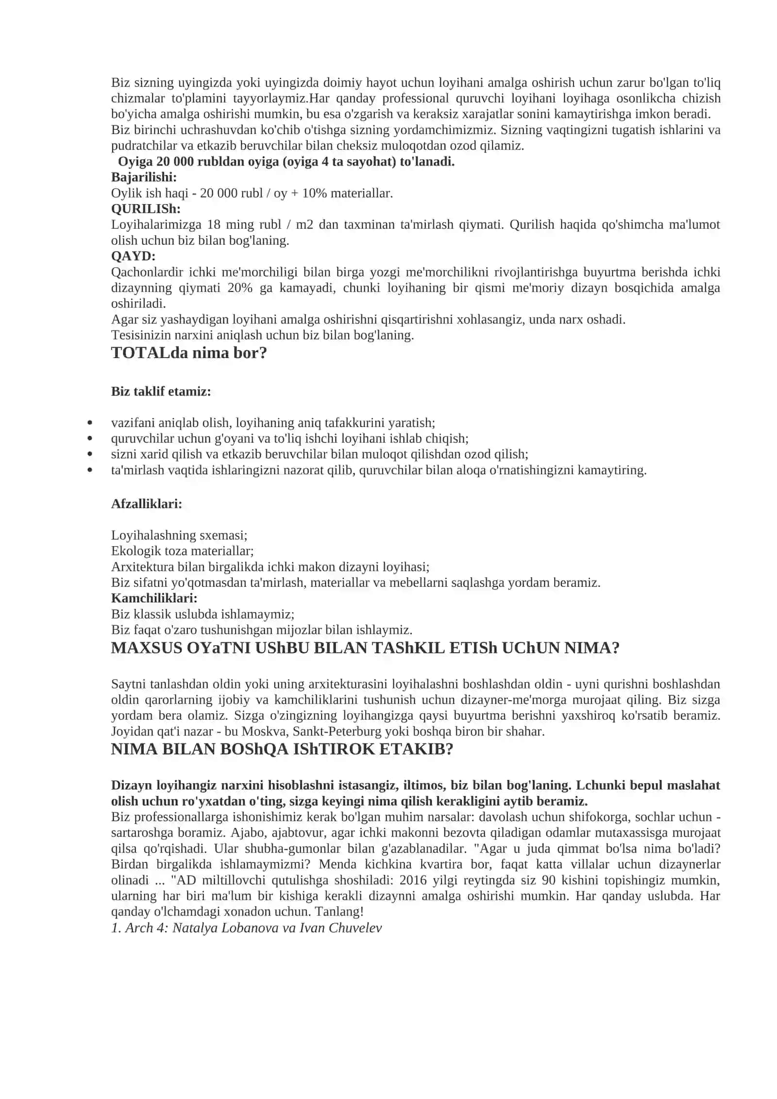 MASHHUR ME'MORLARDAN XUSUSIY UYLARNING LOYIHALARI. ARXITEKTURA VA DIZAYN: KLASSIK VA MODA TENDENTSIYALARI 3