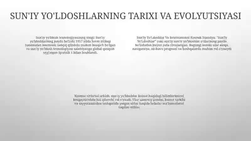 Sun'Iy Yo'Ldoshlar Va Xalqaro Kosmik Stansiya 3
