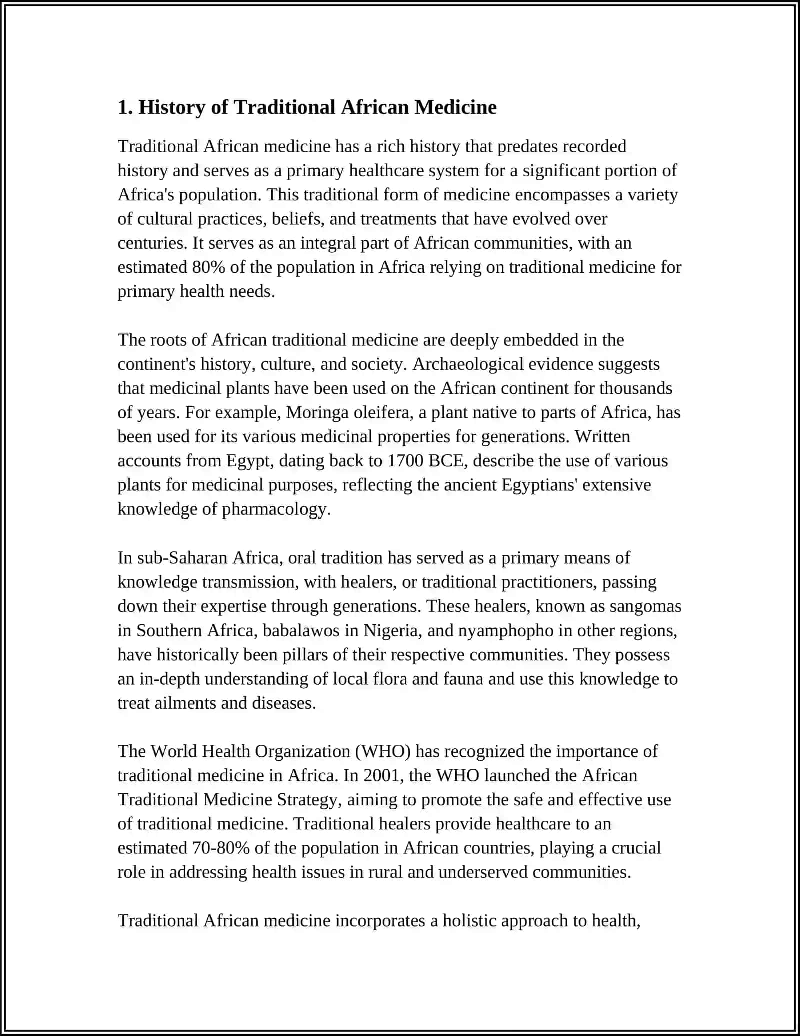 NURSE'S AT THE SURGICAL DEPARTMENT CULTURE PROJECT: TRADITIONAL AFRICAN MEDICINE 3