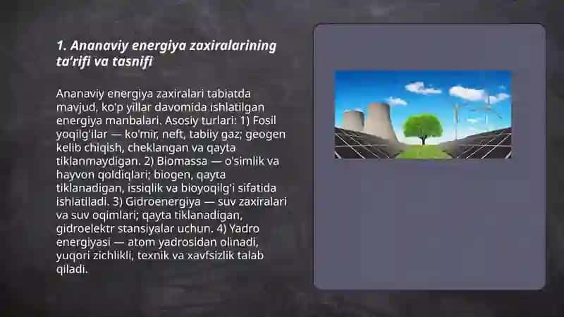 Ananaviy energiya zaxiralari 3