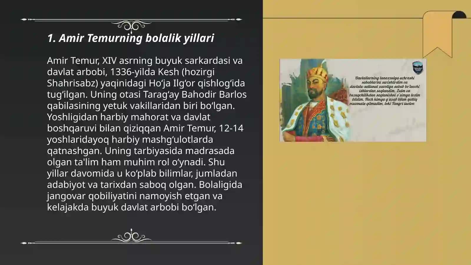 Amir Temur va Temuriylar davlati tarixi 3