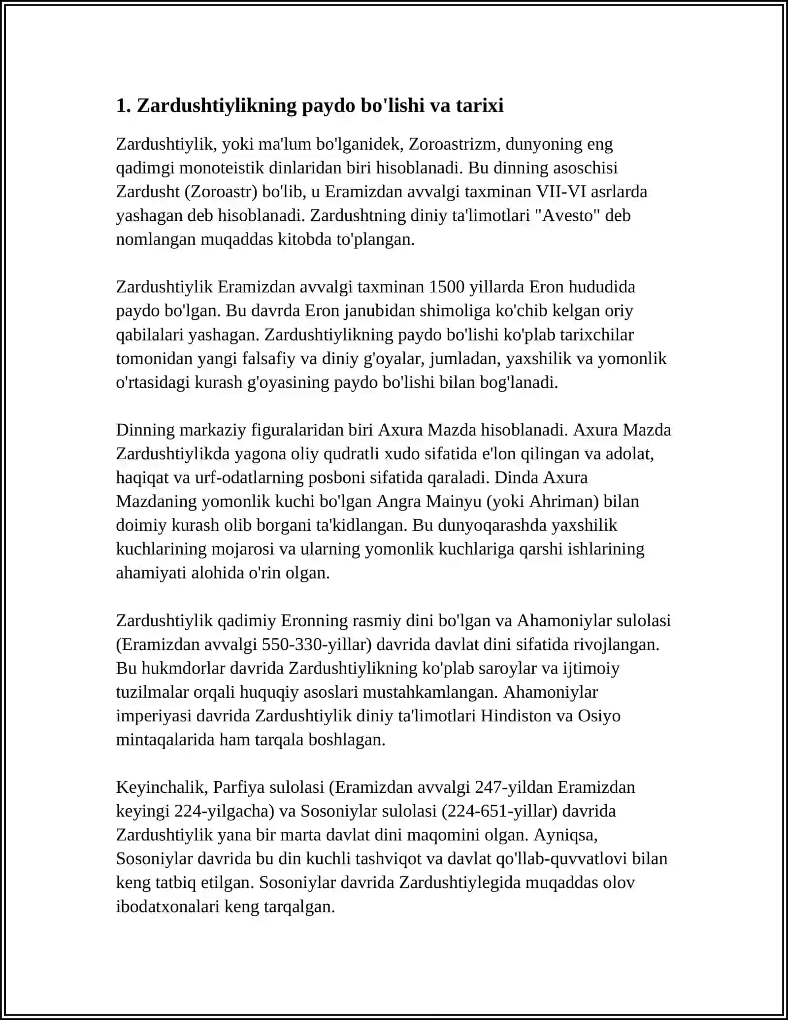 ZARDUSHTIYLIKNING DINIY INYERARXIYASI 3