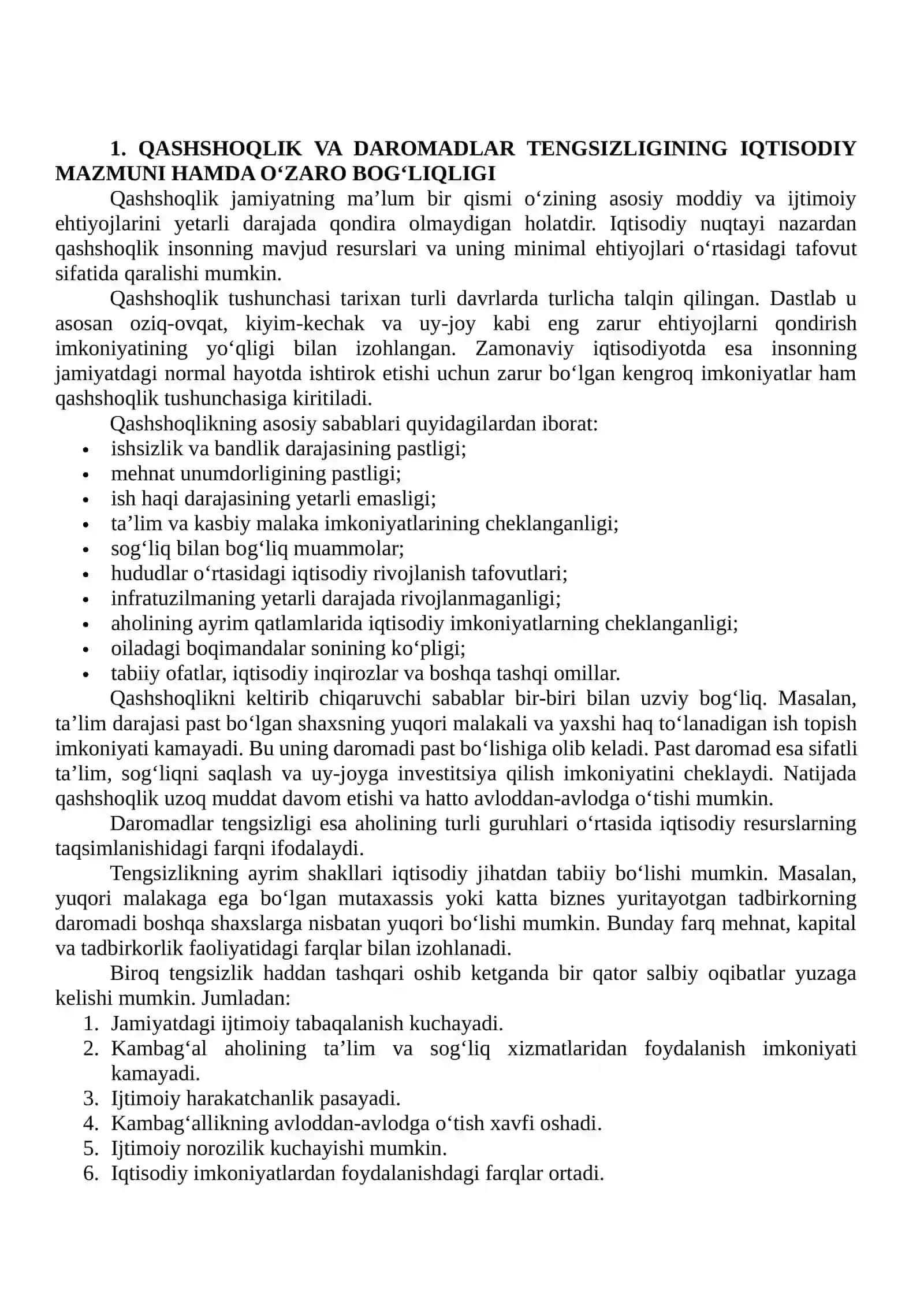 Qashshoqlik va daromadlar tengsizligi 3