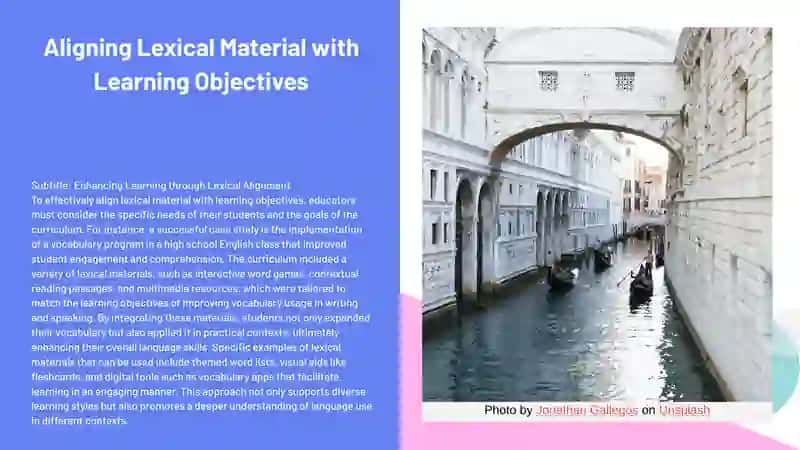 Criteria of selecting Lexical Material 3