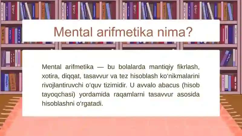 Mental arifmetikada abackus yordamida sonlarni oʻrganish 3