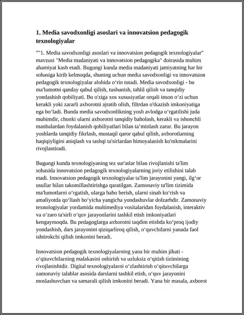 MEDIA MADANIYATI VA INNOVATSION PEDAGOGIKA 3