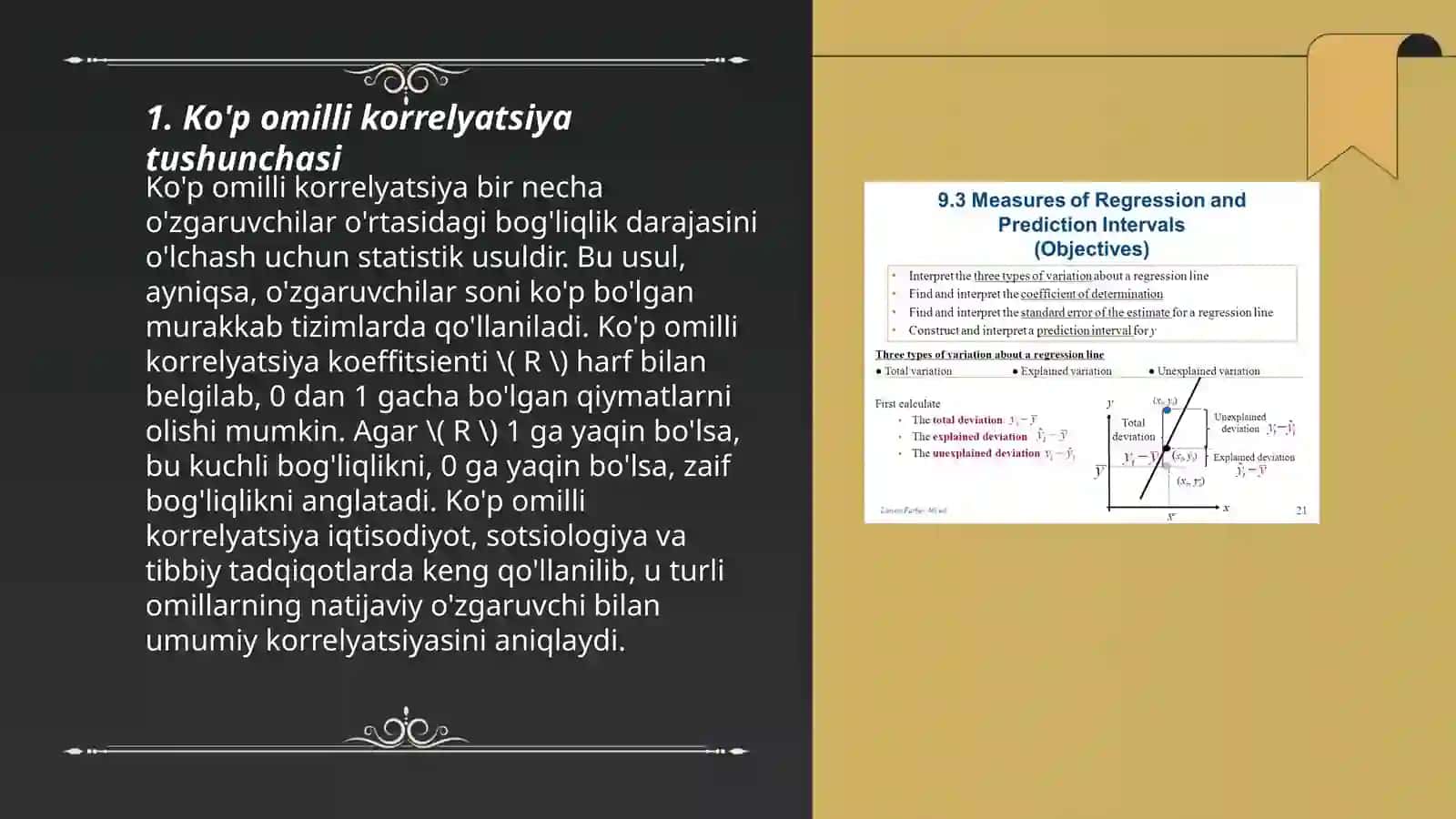 Ko'p omilli korrelyatsiya va determinatsiya koeffitsientlari 3
