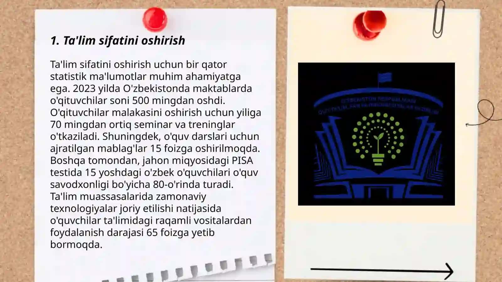 O'ZBEKISTON RESPUBLIKASIDA TA'LIM TIZIMINING RAVNAQI 3