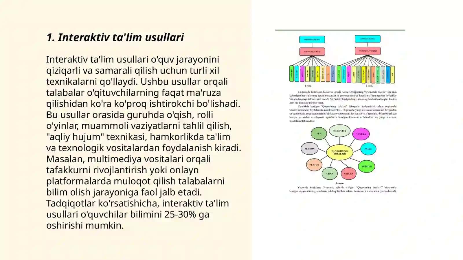 Ilg‘or pedagogik texnologiyalarning turlari va mazmuni (ona tili darslari misolida) 3