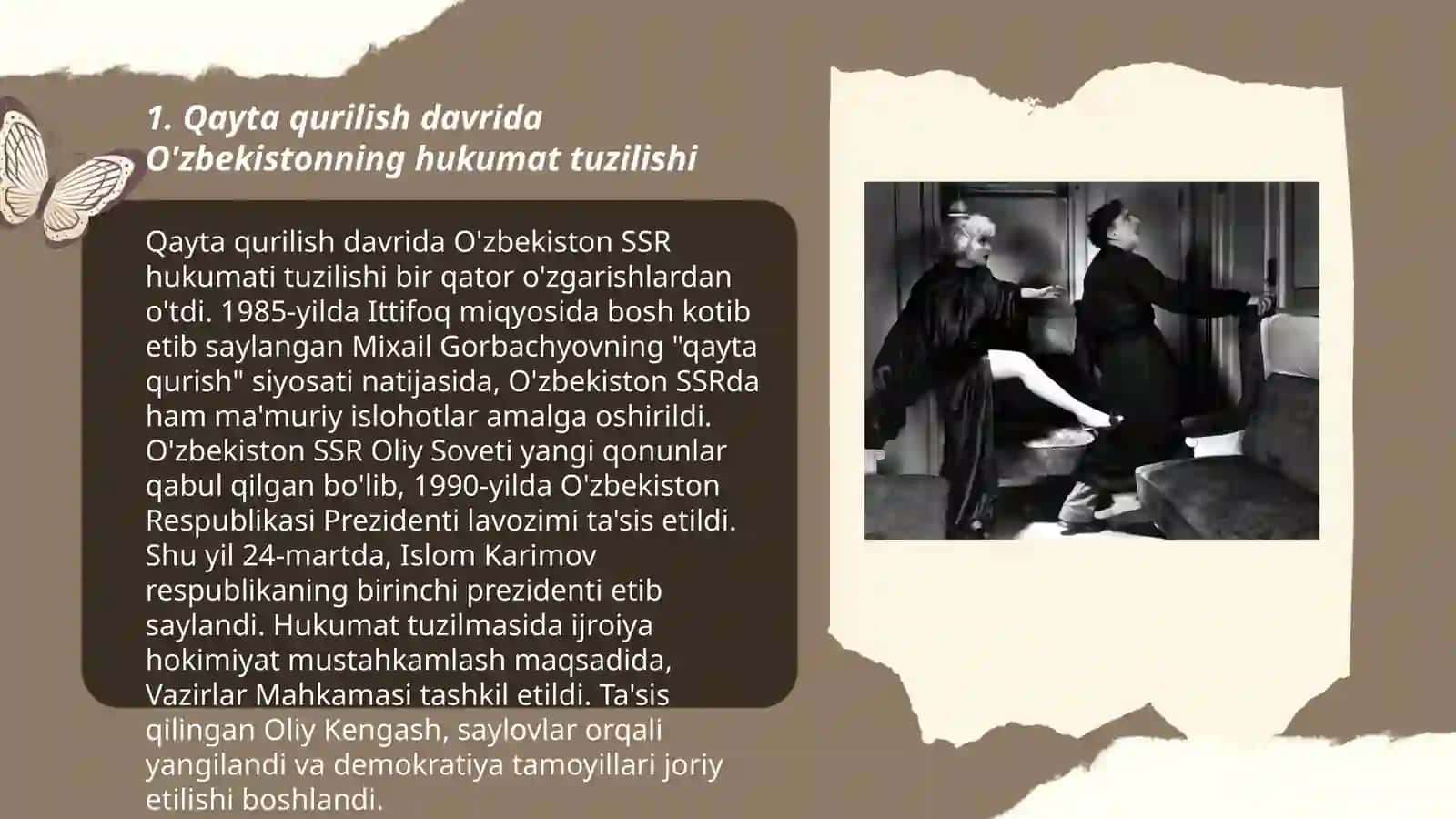 Qayta qurilish yillarida O'zbekistondagi ijtimoiy siyosiy vaziyat 3