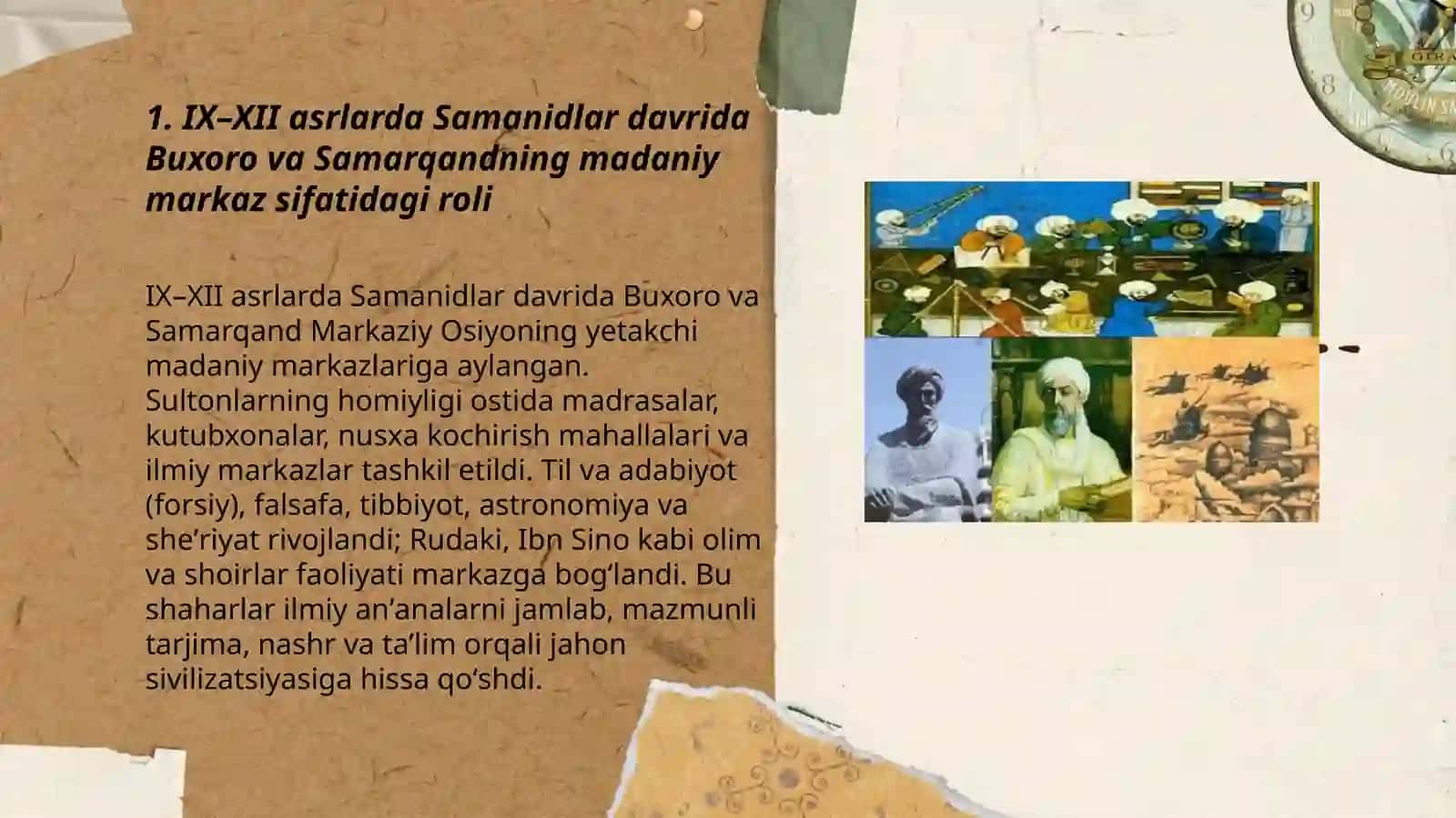 IX-XII asrlarda mamlakatimiz hududida roʻy bergan madaniy uygʻonish 3
