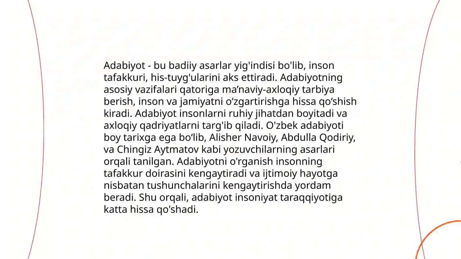Adabiyot qoidalari 3