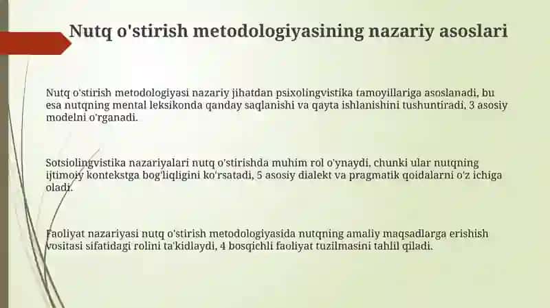Nutq o'stirish metodikasi fanining nazariy asoslari 3